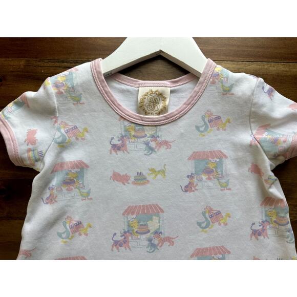 TBBC Icing On The Cake Short Sleeve Knit Polly Play Dress White Pink Preppy 7 - Picture 6 of 8